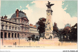 AJSP2-75-0108 - PARIS - Le Monument De Gambetta Et Le Louvre - Louvre