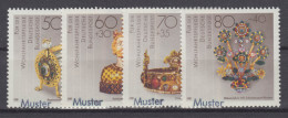 1383-1386 Gold- Und Silberschmiedekunst, 4 Werte, Satz Mit Muster-Aufdruck - Errors & Oddities