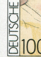 1573 Dix 100 Pf Mit PLF Schwarzer Strich über TSCHE Von DEUTSCHE, Feld 6, ** - Abarten Und Kuriositäten