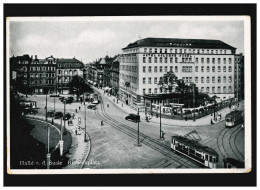 AK Halle An Der Saale Riebeekplatz, Feldpost, Halle (Saale) 18.4.1942 - Andere & Zonder Classificatie