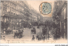 AJSP1-75-0012 - Le Roi Et La Reine D'italie à - PARIS - La Rue De La Paix - Places, Squares