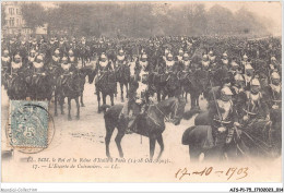 AJSP1-75-0008 - Le Roi Et La Reine D'italie à - PARIS - L'escorte De Cuirassiers - Plazas