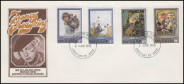 Neuseeland: Frances Hodgkins - Malerin, 4 Werte, Schmuck-FDC Wellington 6.6.1973 - Sonstige & Ohne Zuordnung