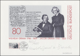 1236 Brüder Grimm, Germanistenkongress, Entwurf: Janota-Bzowski, Orig. Signiert - Privé- & Lokale Post