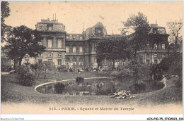 AJSP10-75-0979 - PARIS - Square Et Mairie Du Temple - Piazze