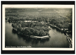 AK Berlin Treptow Insel Gaststätte Abtei Luftbild, Feldpost, Berlin 12.7.1943 - Sonstige & Ohne Zuordnung