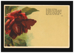 AK Blumen Rote Rose Du Königin Der Blumen, Golzow / Wilhelmsburg 22.01.1906 - Sonstige & Ohne Zuordnung