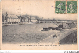 AJSP9-75-0863 - LA SEINE A TRAVERS PARIS - La Seine En Aval Du Pont Alexandre III - The River Seine And Its Banks