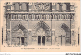 AJSP9-75-0854 - LES EGLISES DE PARIS - Notre-dame - Les Trois Portails - Eglises