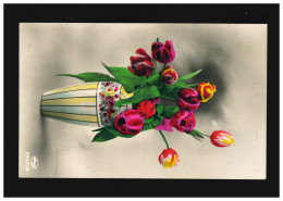 AK Blumen Bunte Tulpen Strauß Stilleben Vase, Tettnang 9.9.1932 - Andere & Zonder Classificatie