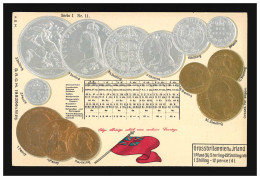Prägekarte Grossbritannien Irland Pfund Sterling Währung Münzen, Ungebraucht - Altri & Non Classificati