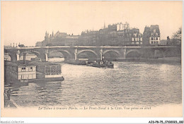 AJSP8-75-0801 - LA SEINE A TRAVERS PARIS - Le Pont-neuf à La Cité - Vue Prise En Aval - El Sena Y Sus Bordes