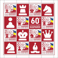 Guinea Bissau 2023, Chess, Kasparov, Ukrainian Flag, 8val In BF - Guinée-Bissau