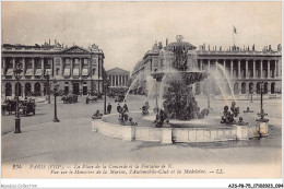 AJSP8-75-0757 - PARIS - Place De La Concorde Et La Fontaine De N - Vue Sur Le Ministère De La Marine - Markten, Pleinen