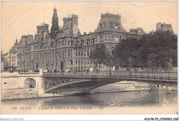 AJSP8-75-0726 - PARIS - L'hôtel De Ville Et Le Pont D'arcole - Cafés, Hôtels, Restaurants