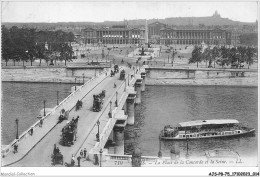 AJSP8-75-0717 - PARIS - La Place De La Concorde Et La Seine - The River Seine And Its Banks