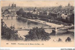 AJSP7-75-0706 - PARIS - Panorama Sur La Seine Et La Cité - La Seine Et Ses Bords