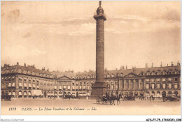 AJSP7-75-0657 - PARIS - La Place Vendôme Et La Colonne - Places, Squares