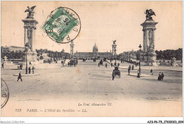 AJSP6-75-0509 - PARIS - L'hôtel Des Invalides - Le Pont Alexandre III - Pubs, Hotels, Restaurants