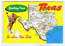 Carte Géo Du TEXAS - Mapas