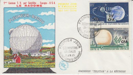 Reunion Telecomunication Spatiales / Le Radome 2v FDC 1963 (OO173) - Africa