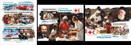 Centrafrica 2023, Red Cross, Dunant, 4val In BF +2BF - Centraal-Afrikaanse Republiek