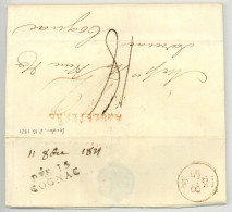 DEB. 15 COGNAC Sur Lettre De London 1821 James Brown - 1801-1848: Vorläufer XIX