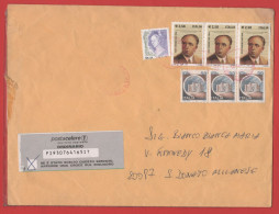 ITALIA - Storia Postale Repubblica - 2003 - 2x 2,58 Centenario Della Nascita Di Ezio Vanoni; Ritratto Di Ezio Vanoni E D - 2001-10: Storia Postale