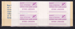 D 796 / LOT CARNET VIGNETTE CODE POSTAL LIMOGES NEUF** COTE 14€ - Collections