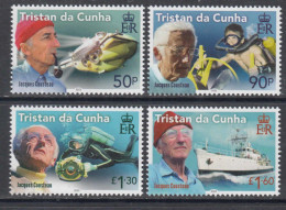 2022 Tristan Da Cunha Jacques Cousteau Marine Conservation Diving Complete Set Of 4 MNH - Tristan Da Cunha