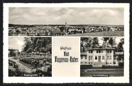 AK Bad Rappenau /Baden, Kurmittelhaus, Rosengarten, Ortsansicht  - Baden-Baden