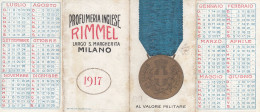 Calendarietto Italiano RIMMEL 1917 - Tamaño Pequeño : 1901-20