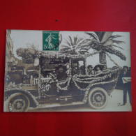 CARTE PHOTO NICE AUTOMOBILE CHAR A FLEUR - Altri & Non Classificati