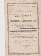 20em CORPS D'ARMEE 3em REt DE HUSSARDS CERTIFICAT DE BONNE CONDUITE HABITANT GOMMEGNIES (NORD) 1933 - 1939-45