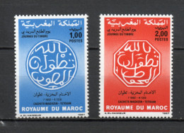 MAROC N°  1019 + 1020    NEUFS SANS CHARNIERE  COTE 2.50€    JOURNEE DU TIMBRE - Marocco (1956-...)