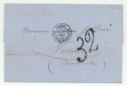 Paris Pour Wien Vienne Autriche 1865 - 1863-1870 Napoleon III Gelauwerd