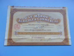 LE MAROC AGRICOLE & COMMERCIAL (ordinaire 100 Francs)1926 - Altri & Non Classificati