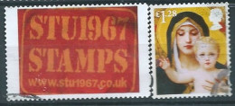 GROSSBRITANNIEN GRANDE BRETAGNE GB 2013 CHRISTMAS: LA VIERGE AU LYS+LABEL  £1.28 USED SG 3547 MI 3548 YT 3952 SC 3234 - Used Stamps