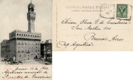 ITALY 1904 POSTCARD SENT FROM FIRENZE TO BUENOS AIRES - Marcofilía