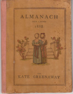 Calendarietto Francese KATE GREENAWAY -  ANNO 1888 - Tamaño Pequeño : ...-1900