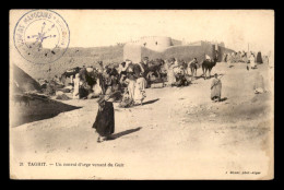 ALGERIE - SAHARA - TAGHIT - UN CONVOI D'ORGE VENANT DU GUIR - EDITEUR GEISER - Andere & Zonder Classificatie