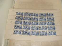 N° 607 En Feuille  De  25 Timbres Entières Neuves - Full Sheets