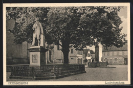 AK Edenkoben, Ludwigsplatz Mit Statue König Ludwig I. Von Bayern  - Edenkoben