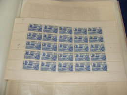 N° 607 En Feuille  De  25 Timbres Entières Neuves - Full Sheets