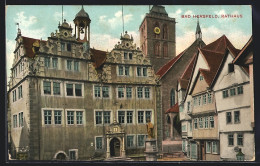 AK Bad Hersfeld, Rathaus Mit Denkmal Und Kirche  - Bad Hersfeld