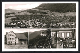 AK Glems /Kr. Reutlingen, Gasthaus Zum Waldhorn Fam. Harter, Rossfelsen, Gesamtansicht  - Reutlingen