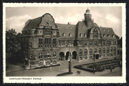 AK Leverkusen-Wiesdorf, Rathaus Mit Strasse Aus Der Vogelschau  - Leverkusen