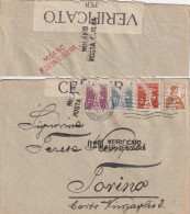 Zensur Brief  Zürich - Torino  (Mischfrankatur)       1918 - Lettres & Documents