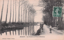 Bondy - Le Canal Au Pont D'Aulnay  - Pecheurs -  CPA °J - Bondy