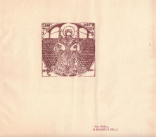 1912 - Xylographie Originale De Roberto Melli (Ferrare 1885 – Rome 1958) - San Matteo - Stiche & Gravuren